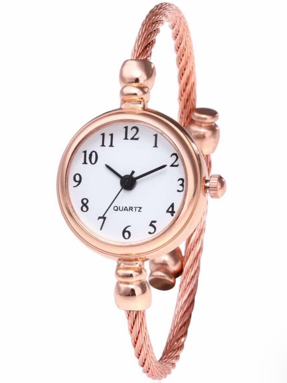 New Quartz Women's Rose Gold Bangle Watch